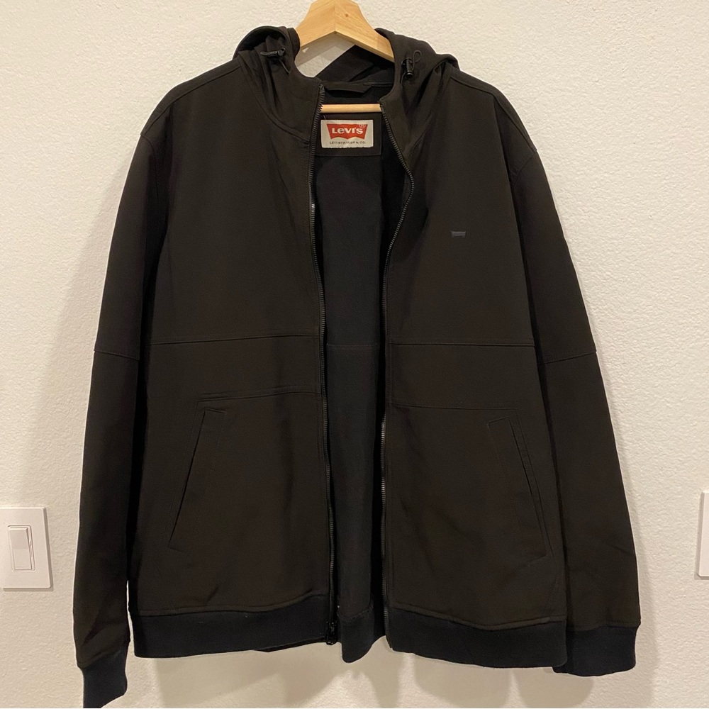 Levi’s Black Bomber Zip Up Hoodie Jacket - Men’s XXL